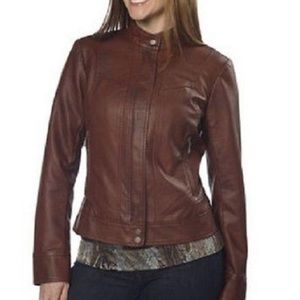 Bernardo Small Vegan Leather Moto Jacket